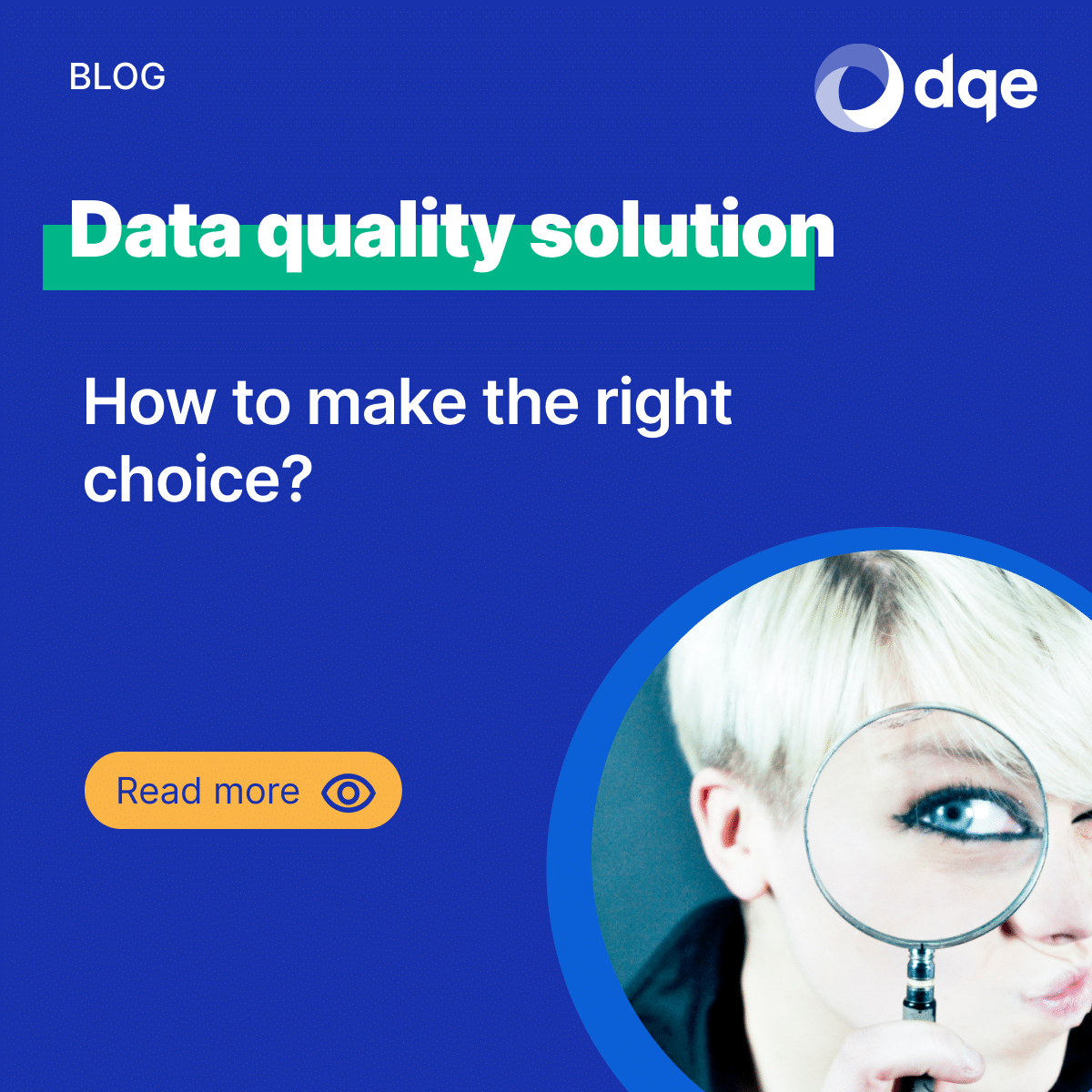 Data quality solution how to make the right choice?